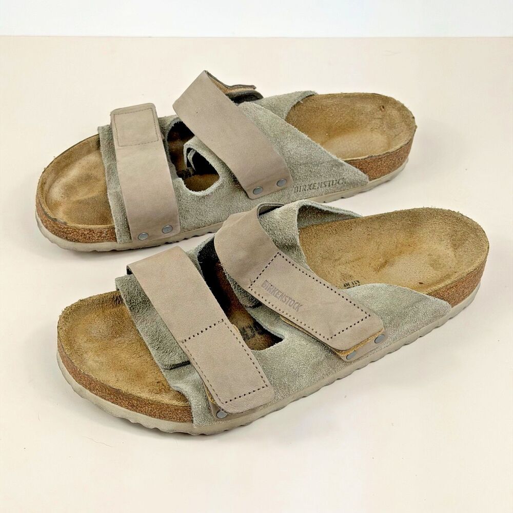 Birkenstock Uji Taupe Suede Nubuck Sandals EU 42 Mens 9-9.5 Womens 11-11.5